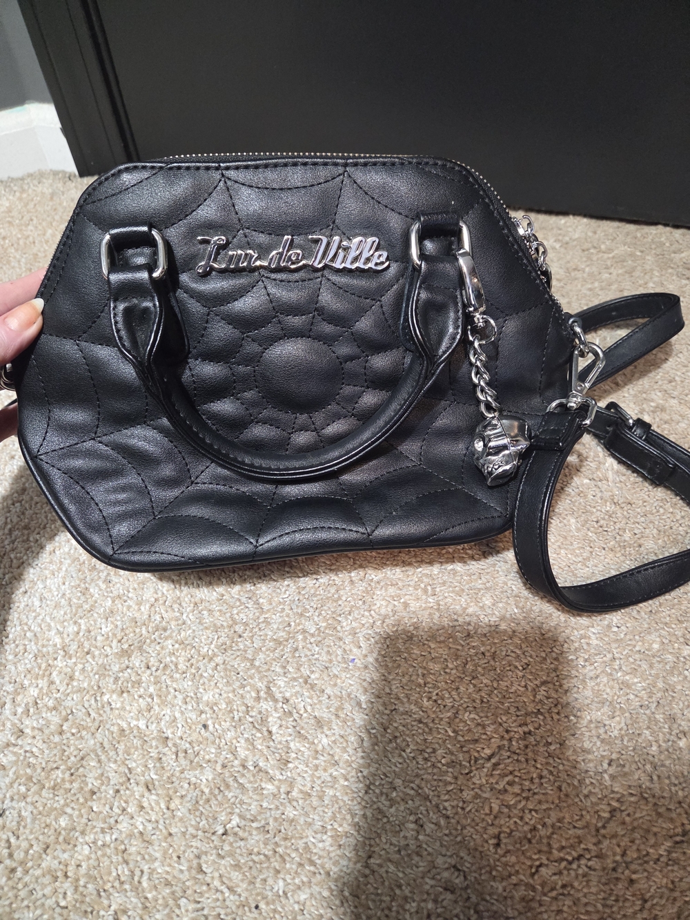 Lux de Ville Glampira Tote in Black and Red